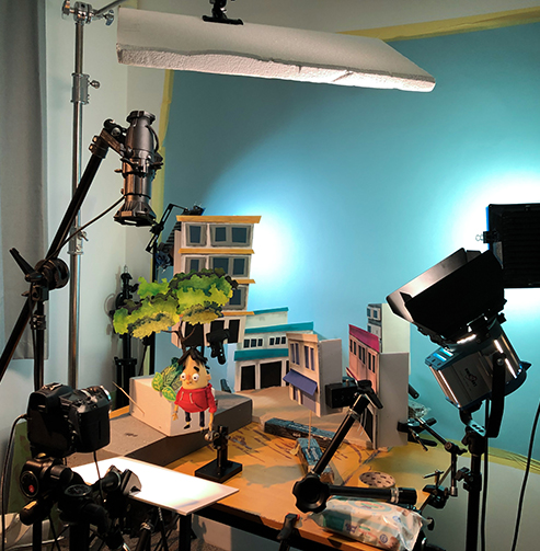 Stop Frame Charity Campaign Singapore: Puppet On Set Under Camera