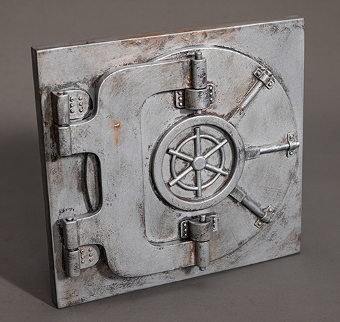 Miniatures Modelmaking: Weathered bank valut model on display