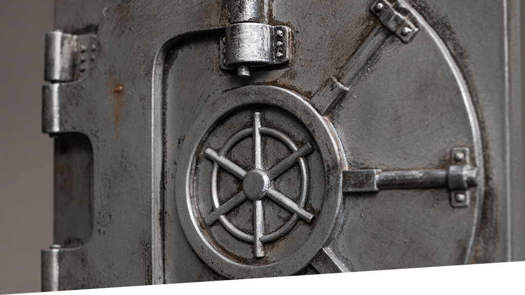 Modelmaking miniatures: Bank valut close up
