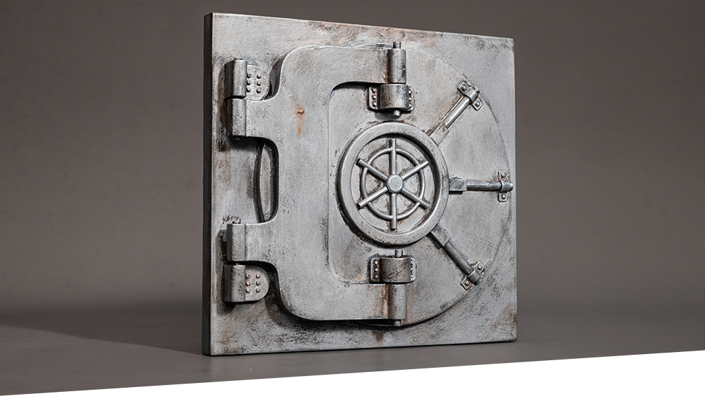 Modelmaking miniatures: Bank valut wide shot